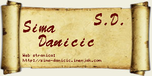 Sima Daničić vizit kartica